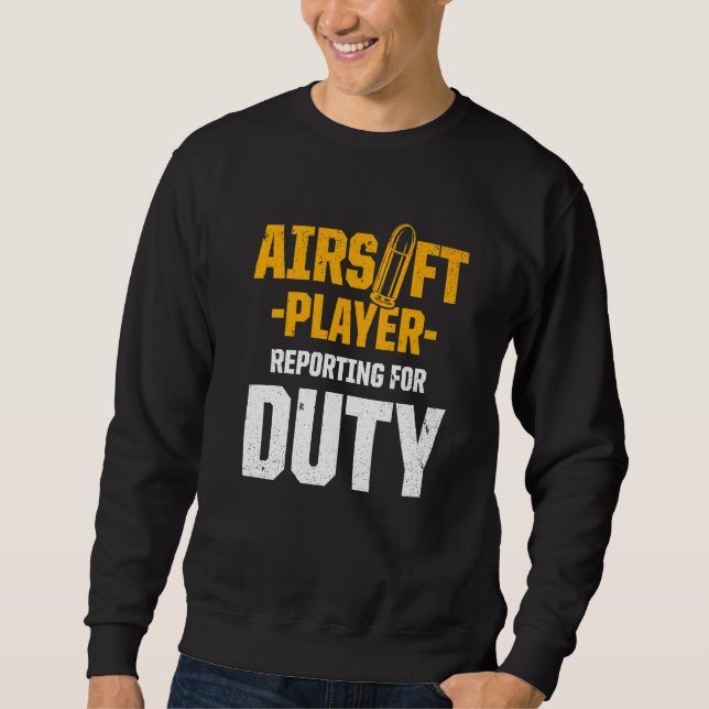 Konkurrens om idrott i Airsoft Player Team Lång Ärmad Tröja (Framsida)
