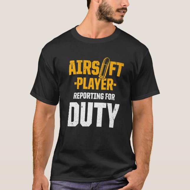 Konkurrens om idrott i Airsoft Player Team T Shirt (Framsida)