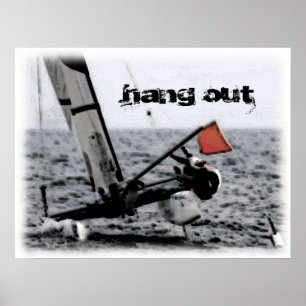 Konkurrens som seglar i Katamaran Bild Poster