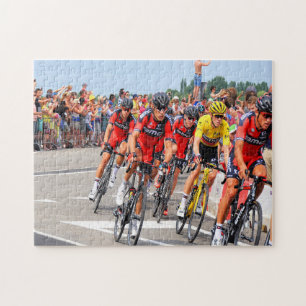 Konkurrenskraftig cykling i Tävling Jigszawa Puzzl Pussel