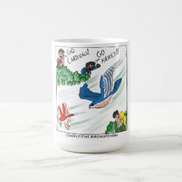 Konkurrenskraftig Fågelskådning (tecknad) Kaffemugg