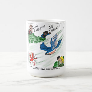 Konkurrenskraftig Fågelskådning (tecknad) Kaffemugg