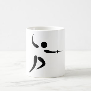 Konkurrenskraftig och olympisk fäktningPictogram Kaffemugg