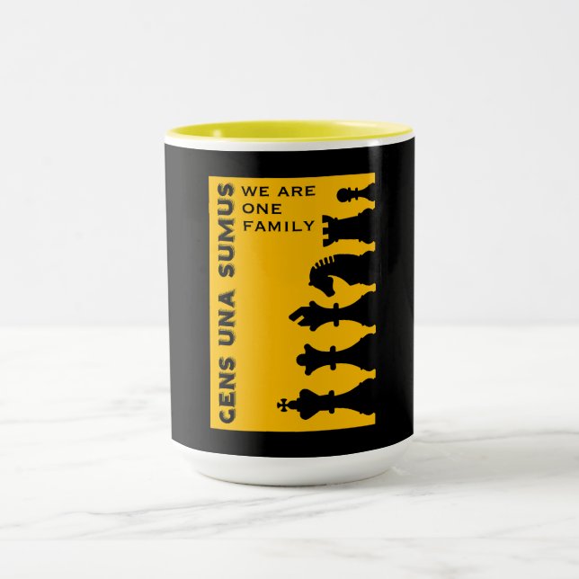 Konkurrenskraftiga schackspelare mugg (Center)