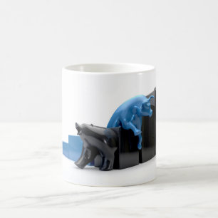 Konkurrera för tjur- & björnEcononomic trender Kaffemugg