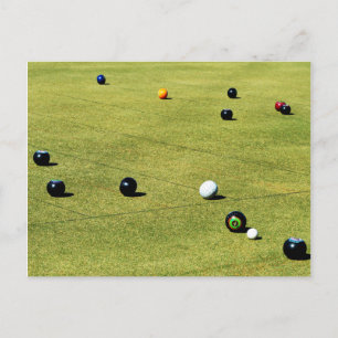 Konkurrerande vid Gräsmatta Bowls. Vykort