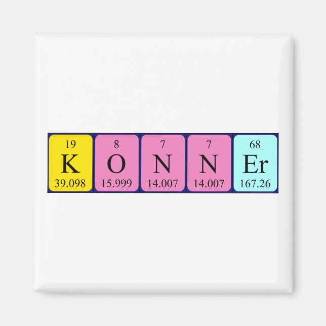 Konner Periodisk magnet bord namn (Framsidan)