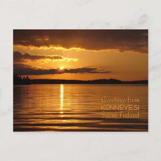 Konnevesi Sunset-vykort Vykort (Framsida)