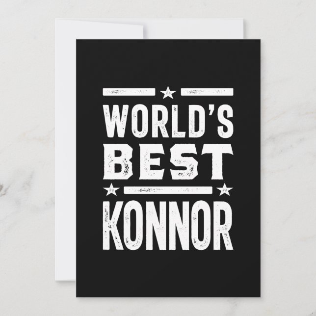 Konnor Personlig Namn Birthday Inbjudningar (Framsida)