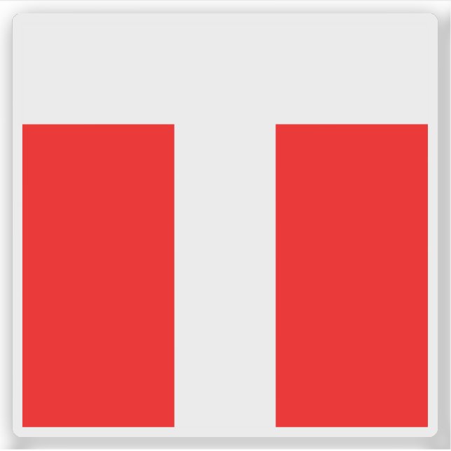 Konolfingen distriktet flagga, Schweiz Klistermärken (Framsida)