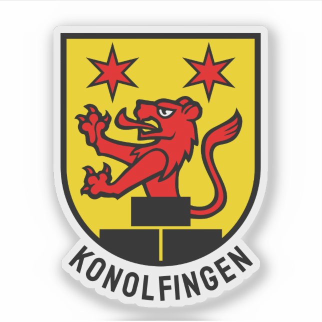 Konolfingens vapensköld, Schweiz Klistermärken (Framsida)