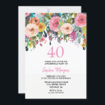Könor vid 40:e födelsedag Party Inbjudan Rosa Blom<br><div class="desc">Kvinnors 40:e födelsedag Party Inbjudan Rosa Flowers Se matchande samling i store Design Courtesy of www.createthecut.com</div>