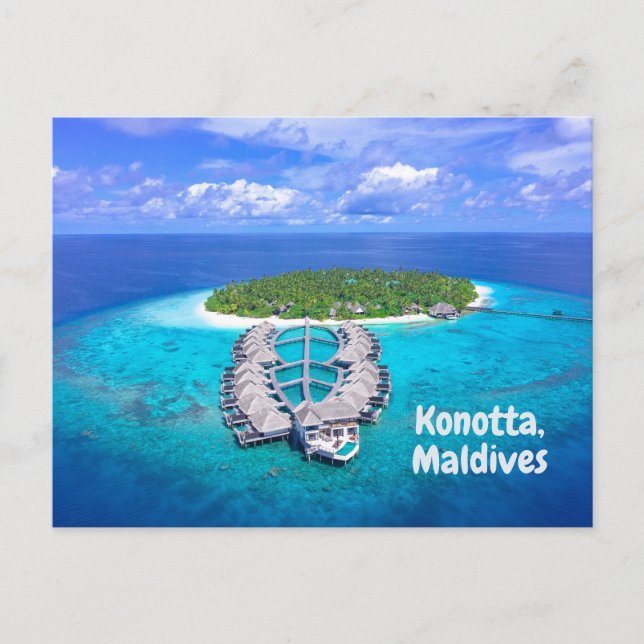 Konotta, Maldives vackra resort på ön Vykort (Framsida)
