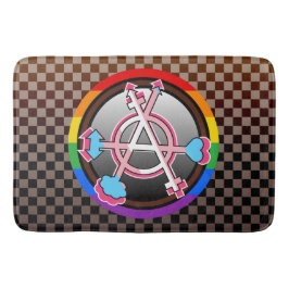 Köns Anarki Symbol, Emblem på mörkt rutnät Badrumsmatta