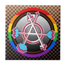 Köns Anarki Symbol, Emblem på mörkt rutnät Kakelplatta