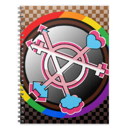 Köns Anarki Symbol, Emblem på mörkt schackbräde Anteckningsbok