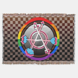 Köns Anarki Symbol, Emblem på mörkt schackbräde Filt