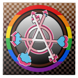 Köns Anarki Symbol, Emblem på mörkt schackbräde Kakelplatta