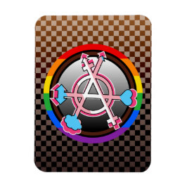 Köns Anarki Symbol, Emblem på mörkt schackbräde Magnet