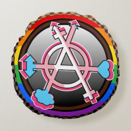 Köns Anarki Symbol, Emblem på mörkt schackbräde Rund Kudde