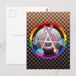 Köns Anarki Symbol, Emblem på mörkt schackbräde Vykort