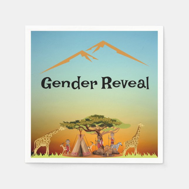 Köns Avslöjande Segelbåt Pappersservett (Framsidan)