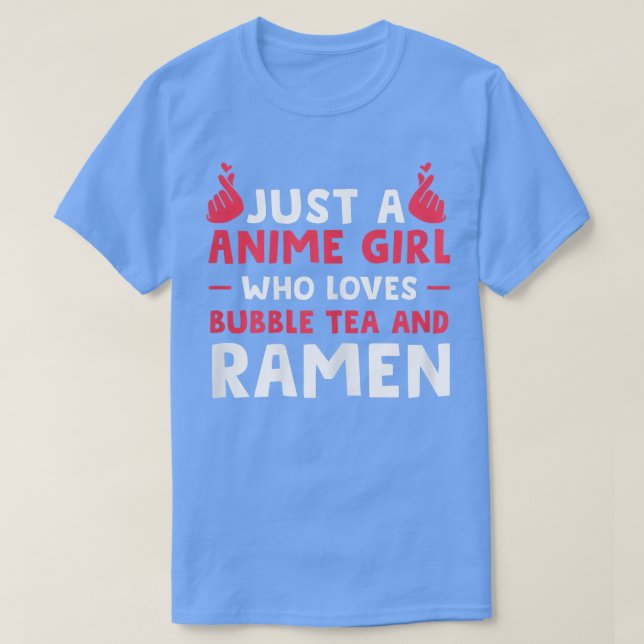 Köns Bara en tjej som bubblar te och nommanim T Shirt (Design framsida)