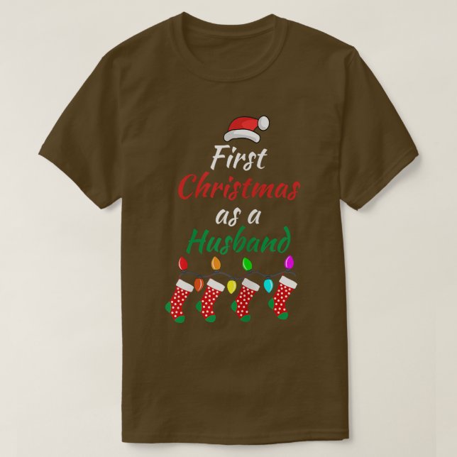 Köns första jul som Make New Groom Spou T Shirt (Design framsida)