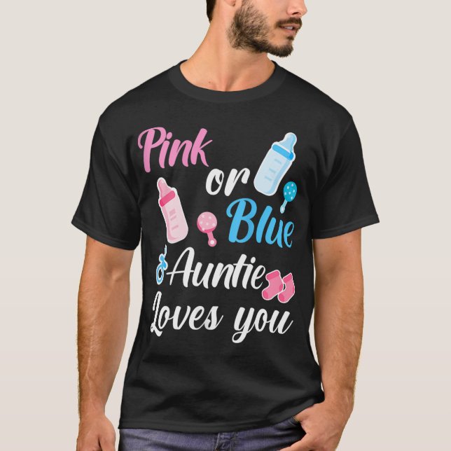 Köns Rosa eller Blue Auntie Kärlek du Shirt Cute G T Shirt (Framsida)