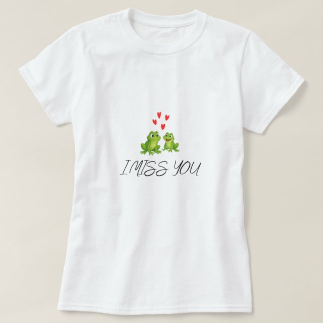 Köns t-shirts Jag saknar U med en groda DESING (Design framsida)