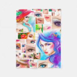 Könsabstrakt Fleecefilt