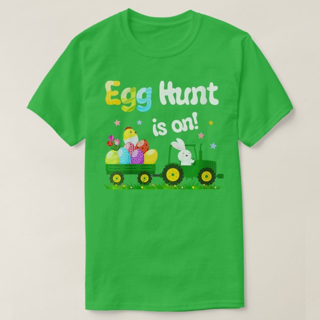 Könsägg Hunt är på traktorns Påskhare Eggs Bo T Shirt (Design framsida)