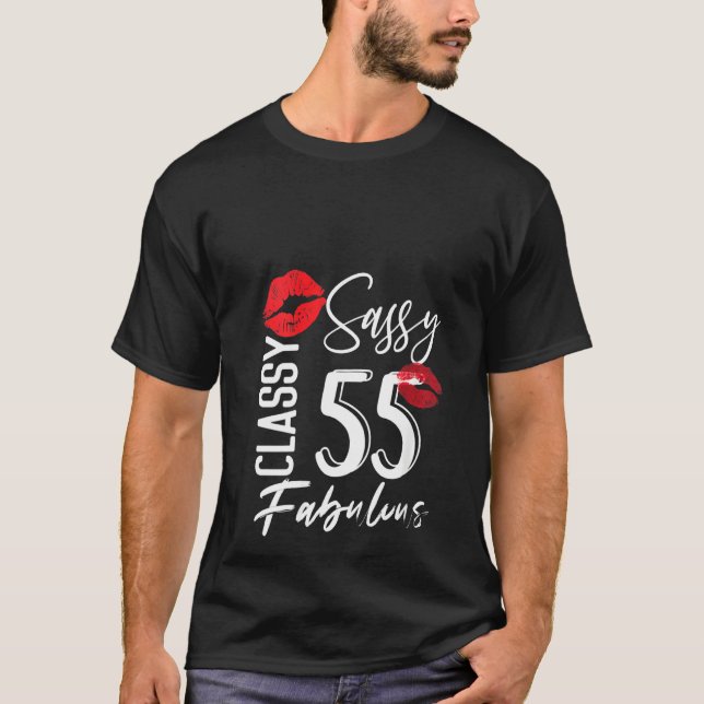 Könsassi 55 år gamla Celebrat T Shirt (Framsida)