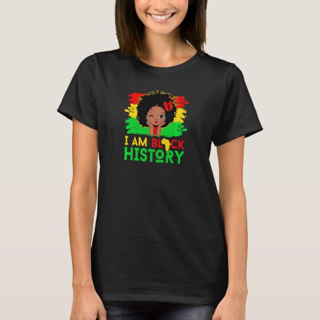 Könsbarn i svart historia Flickor Little Melani T Shirt (Framsida)
