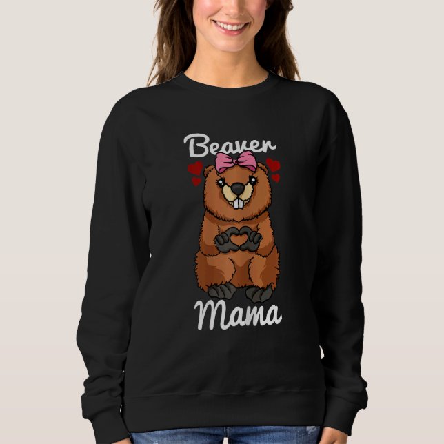 Könsbeaver Finger Heart Beaver Animo med T Shirt (Framsida)