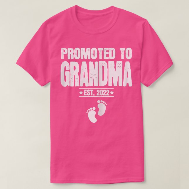Könsbefordrade till Grandma Est 2022 Gravid Anno T Shirt (Design framsida)