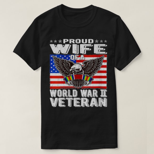 Könsberömd hustru till en Världskrig 2-veteranpatr T Shirt (Design framsida)