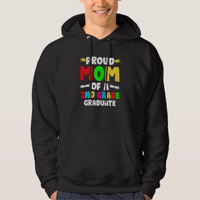 Könsberömda Mamma vid andra Klass Student andra Kl Hoodie (Framsida)