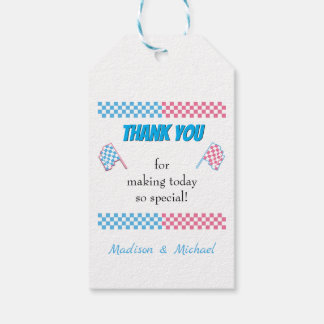 Könsbestämmande Baby Shower Bränningar Bågar Prese Presentetikett