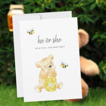Könsbestämmande chokladfest Teddybjörn Honey Bee