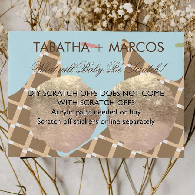 Könsbestämmande DIY-kratta med isglass-tema Meddelande Vykort (Skapare uppladdad)