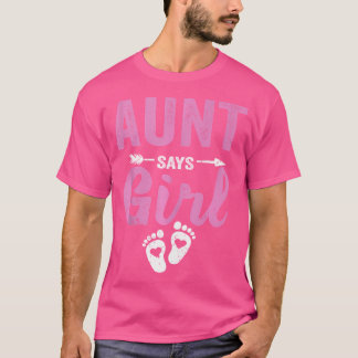 Könsbestämmande Faster Säger Tjej Familj Bebis Fes T Shirt