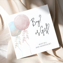 Könsbestämmande fest Rosa Blå Ballong Pojke eller 