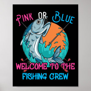 Könsbestämmande fiskedesign för en fiskare poster