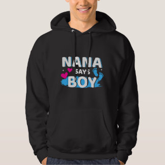 Könsbestämmande mormor säger pojke matchande famil hoodie