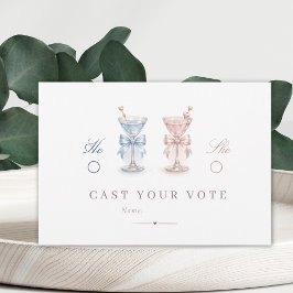 Könsbestämmande röstningstävling för han eller hon tack kort