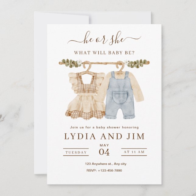 Könsbestämning för babykläder, Boho baby (Framsida)