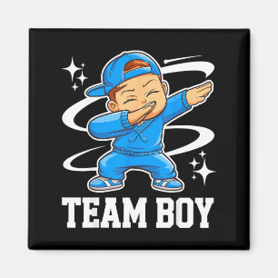Könsbestämning Team Pojke Baby Bebis Annonsering Magnet