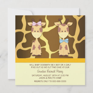 Könsbestämningsfest för giraffer inbjudningar