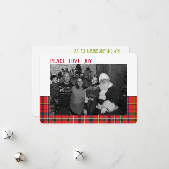 Könsbestämningsfirande Semester Ultraljuds Fotokor Julkort (Fram/Back In Situ)